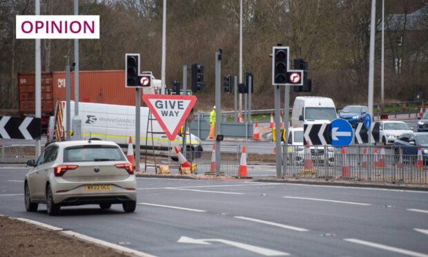 The issues at the roundabout were predicted. Image: Kim Cessford/DC Thomson.